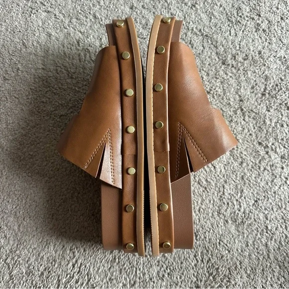 BCBGeneration Bamba Double Buckle Slide Sandals Brown Birkenstock Style 7.5 NWT - Picture 7 of 9